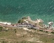 Aerial view of beach zooming out to show Gibraltar coastline Aerial view of beach zooming out to show Gibraltar coastline