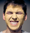 Photo: Funny man with facial mask and glasses Funny man with facial mask and glasses