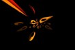 Abstract petal shape fly flying at space