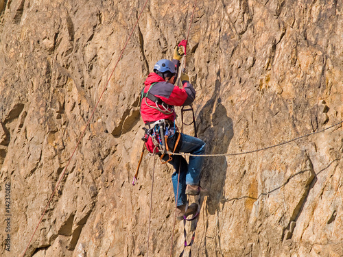 Photo: climber on the wall climber on the wall