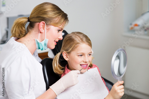Girl and dentist
