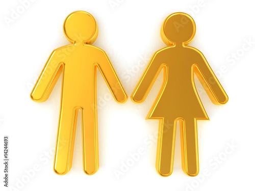 Illustration: Male and female. Signs Male and female. Signs