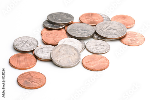 Photo: pile of U.S. coins pile of U.S. coins