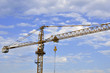 Construction crane in operation