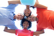 group of happy friends huddling group of happy friends huddling