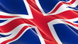 Super glossy flag of the United Kingdom - seamless loop
