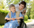 Senior woman in a wheelchair Senior woman in a wheelchair