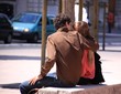 Young kissing couple