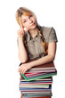 with books