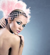 Glamour style photo of a young brunette
