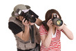 Photographer with digital camera. Photographer with digital camera.