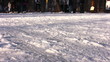 Skates ride on ice