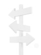 Blank signpost on a white background. 3d image. Blank signpost on a white background. 3d image.