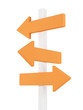 Blank signpost on a white background. 3d image. Blank signpost on a white background. 3d image.