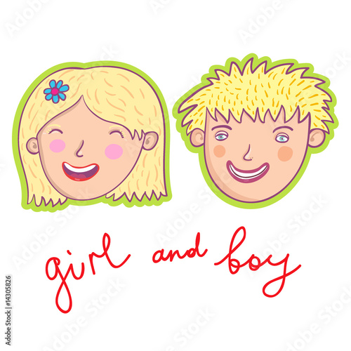 Cute   Girl Pictures on Cute Cartoon Smiling Boy And Girl    Smilewithjul  14305826   See