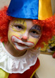The boy wearing clown The boy wearing clown