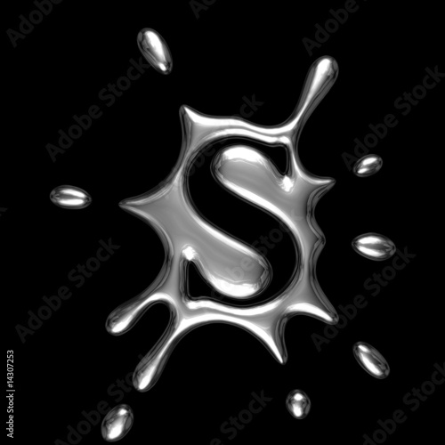 Liquidmetal on Photo  Liquid Metal Letter S   Alphabet Symbol    Uladzimir Bakunovich