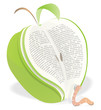 Worm Reading Green Apple Book Worm Reading Green Apple Book