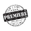 Film premiere grunge rubber stamp