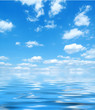 Blue sky with water reflection Blue sky with water reflection