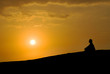meditation under sunset meditation under sunset
