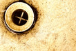old rusty sink drain