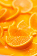 Orange slices in juice