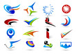 Set of abstract elements for design
