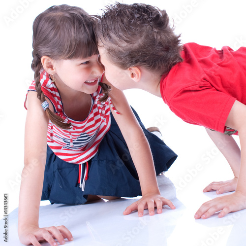 Photos Cute Boys on Photo Cute Blue Eyed Boy And Girl Are Playing Aleksandar Todorovic