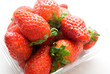 Close up of strawberries in container