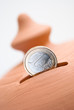 moneybox and coin