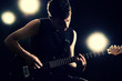 guitarist playing on the stage