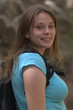 Beautiful girl hiking