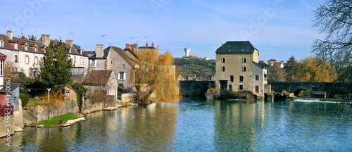 Panoramique de Fresnay-sur-Sarthe en France
