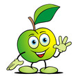 Apfel winkt