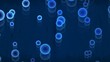 Animation Bulles 3D fond bleu