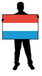 vector illustration of a man holding a flag of luxembourg vector illustration of a man holding a flag of luxembourg