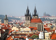 Prag, Stadtansicht und Skyline vom Pulverturm