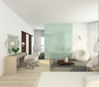 Illustration: Modern interior. 3D render Modern interior. 3D render