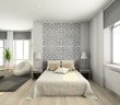 Modern interior. 3D render