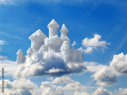  fantasy castle in clouds