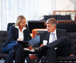 Business partners discussion work