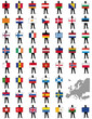 all european flags vector illustration of a man holding a flag all european flags vector illustration of a man holding a flag