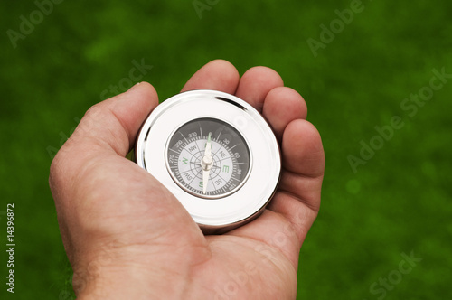 Photo: Holding compass Holding compass