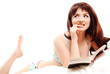 Woman reading in bed