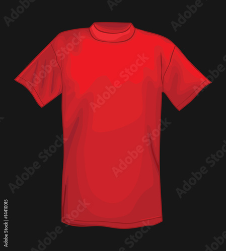 tee shirt design template. Red vector T-shirt design