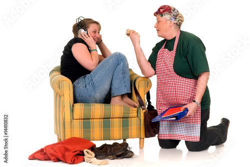 Housewife with lazy daughter