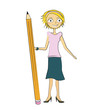 femme crayon femme crayon
