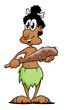 Kannibale mit Keule