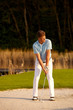 Golfer im Bunker